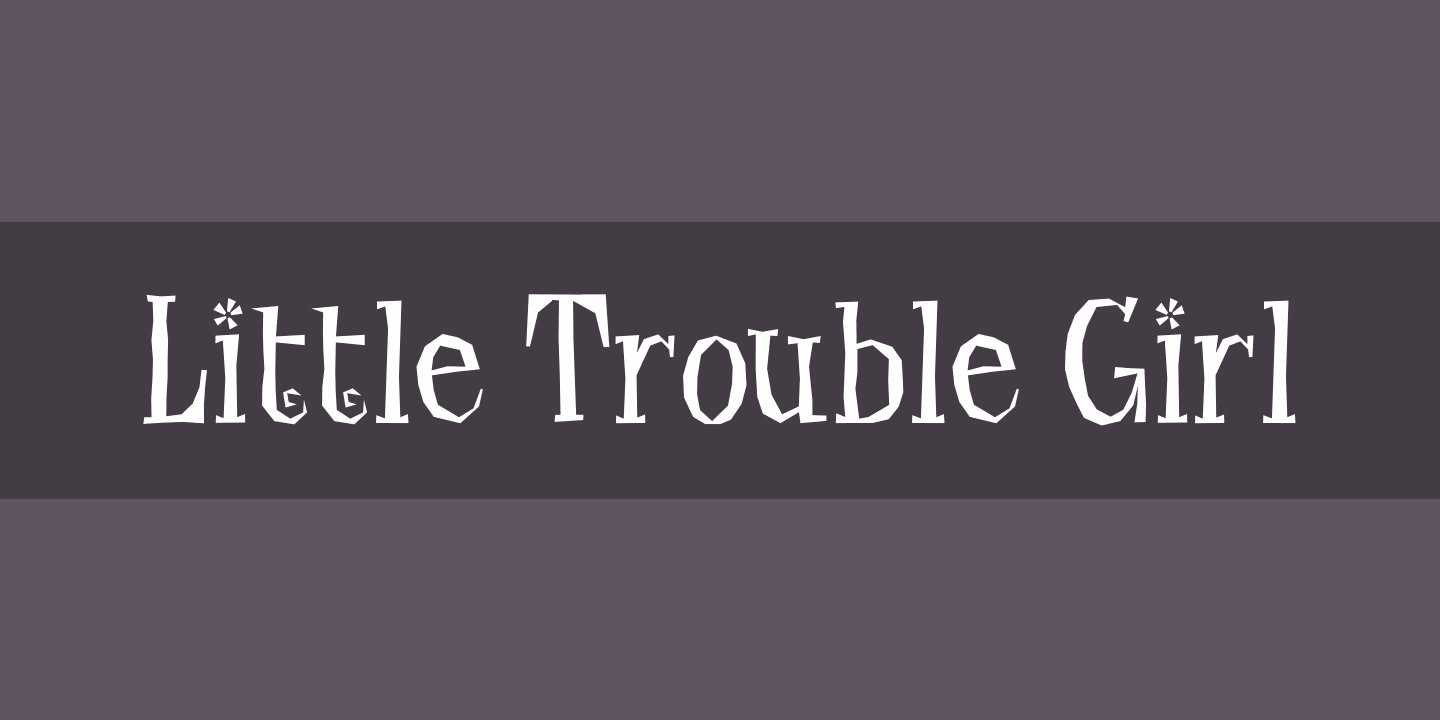Пример шрифта Little Trouble Girl